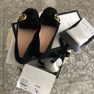 GG Marmont Fringe Flat